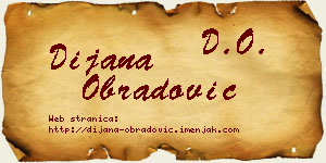 Dijana Obradović vizit kartica